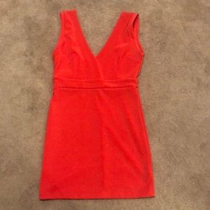 Pinkish/red dress. Short cocktail dress